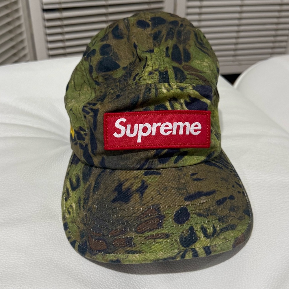 Supreme Military Camp Cap (SS22) Olive Prym1 Camo Authentic Pre Owned